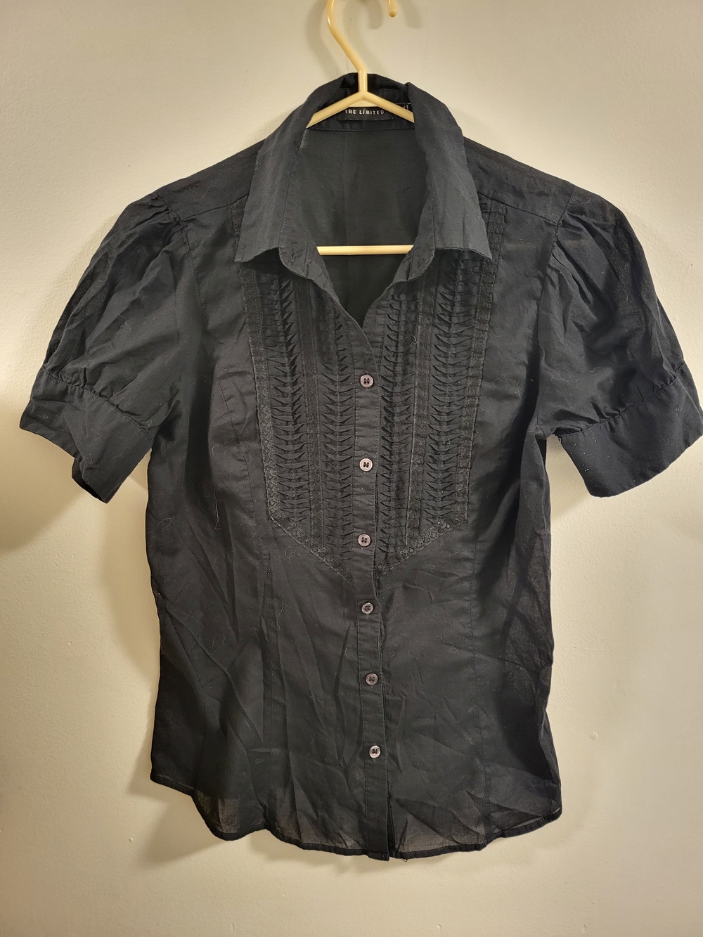 The Limited Black Collared Button Shirt